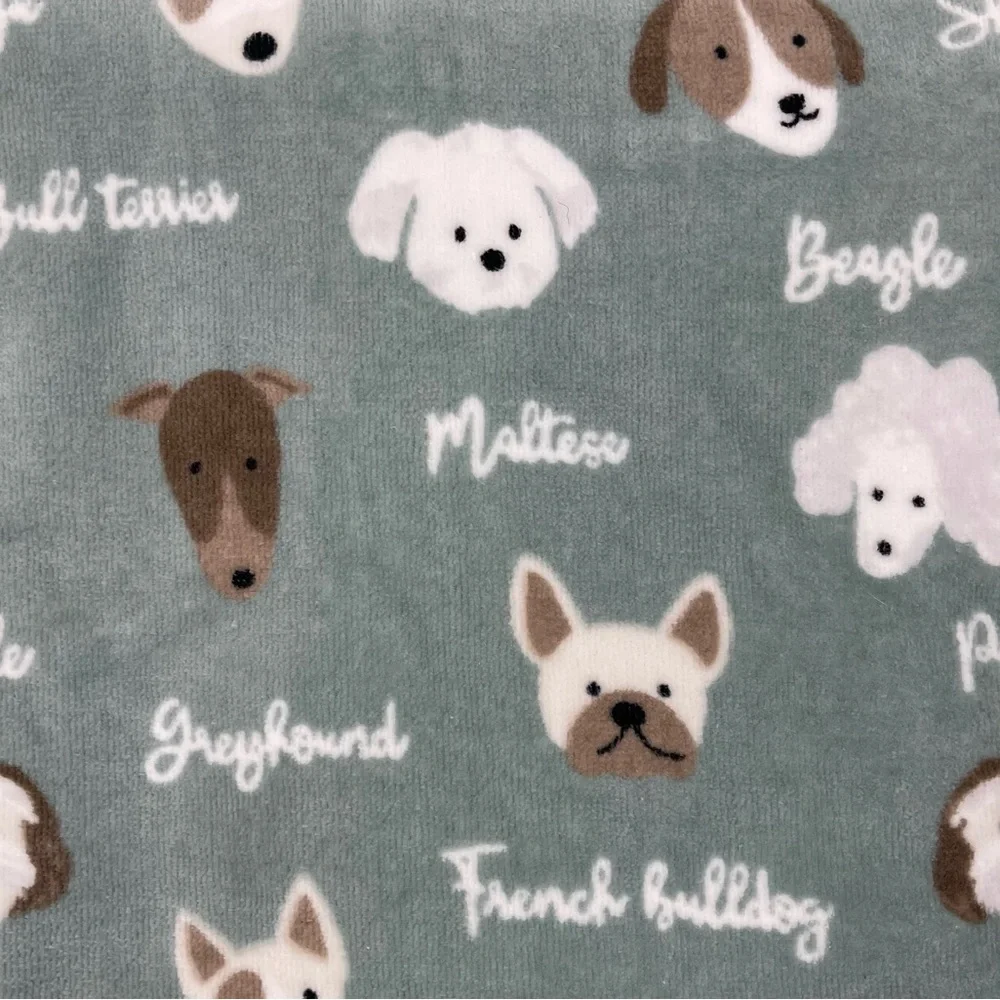 Envogue‎ Oversized Teal Dogs Maltese English Bulldog More Bath Towel 28